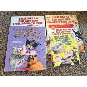 Scholastic There Was An Old Women Who Swallowed.....Five Paperback Books